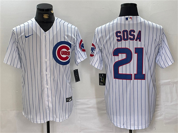 Chicago Cubs #21 Sammy Sosa White With Patch Cool Base Stitched Jersey - Zenithce