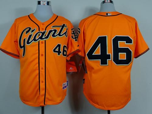 Giants #46 Santiago Casilla Orange Alternate Cool Base Stitched Jersey - Zenithce