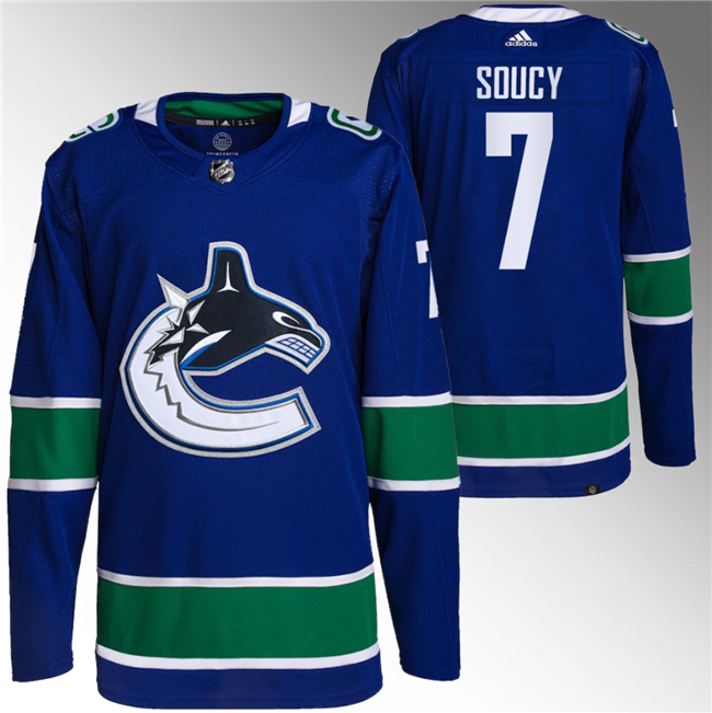 Vancouver Canucks #7 Carson Soucy Blue Stitched Jersey - Zenithce