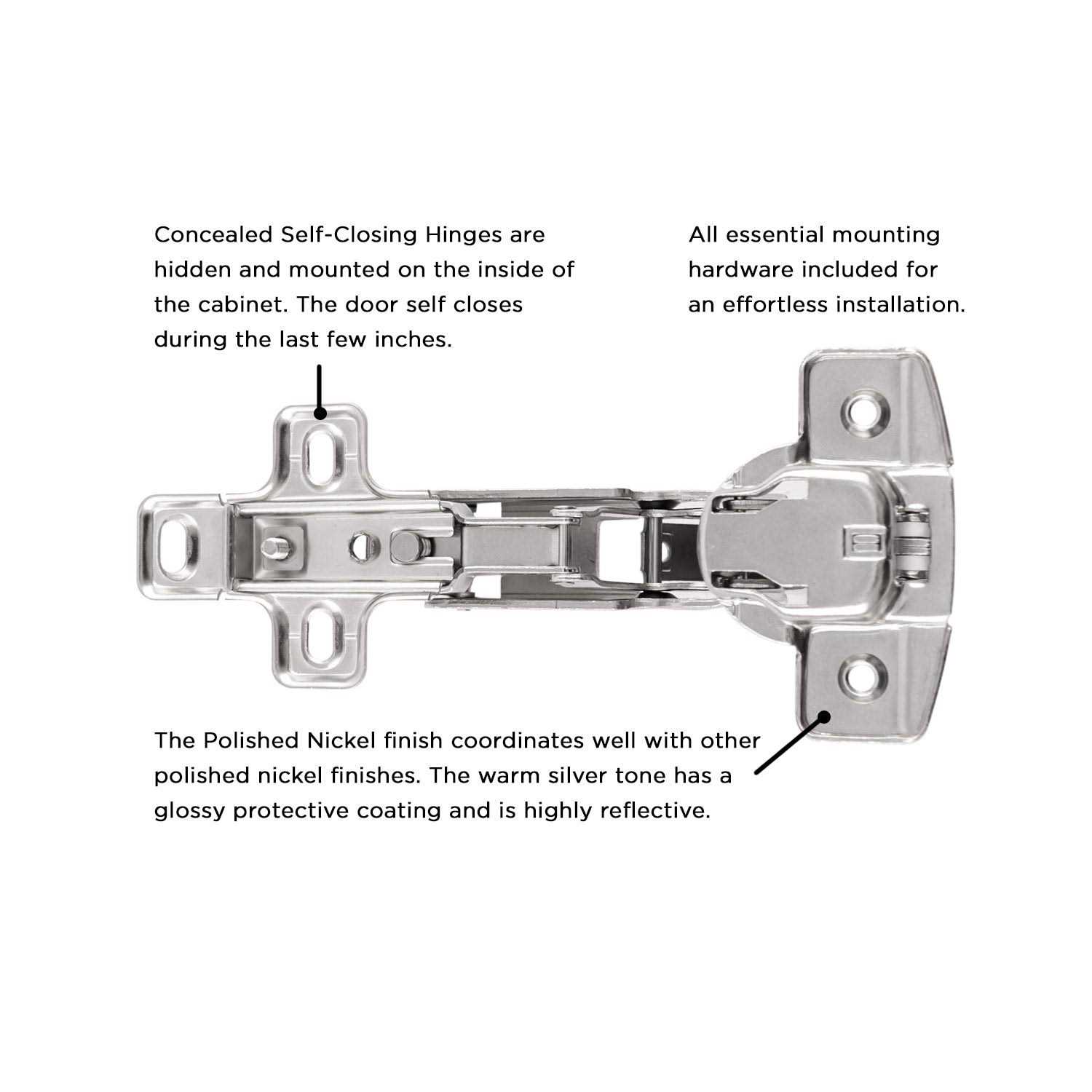 Hickory Hardware P5124-14 Concealed Face Frame Hinge - Zenithce