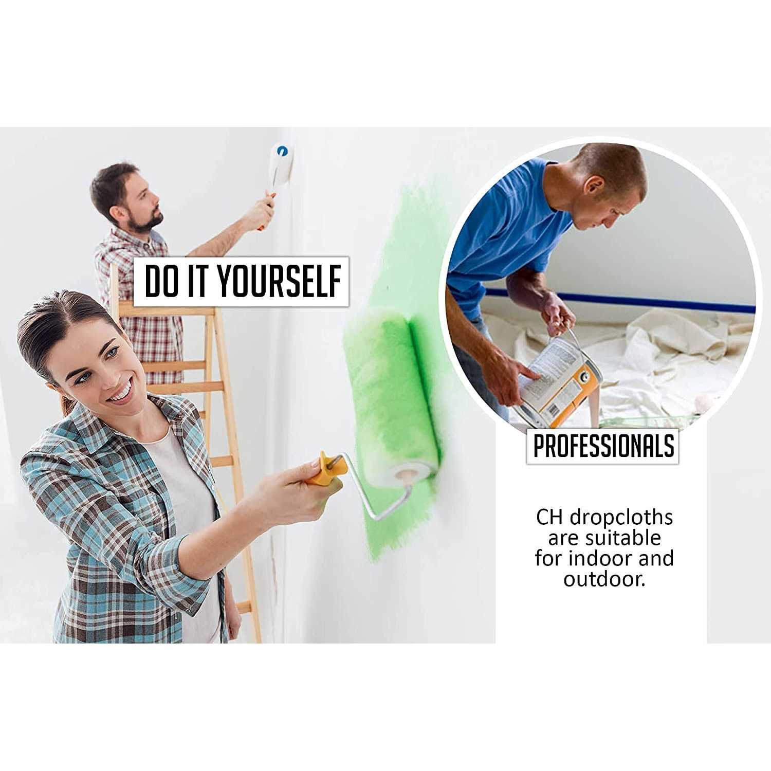 Zuperia Canvas Drop Cloth for Painting Pure Cotton Painters Drop Cloth for Painting - Zenithce