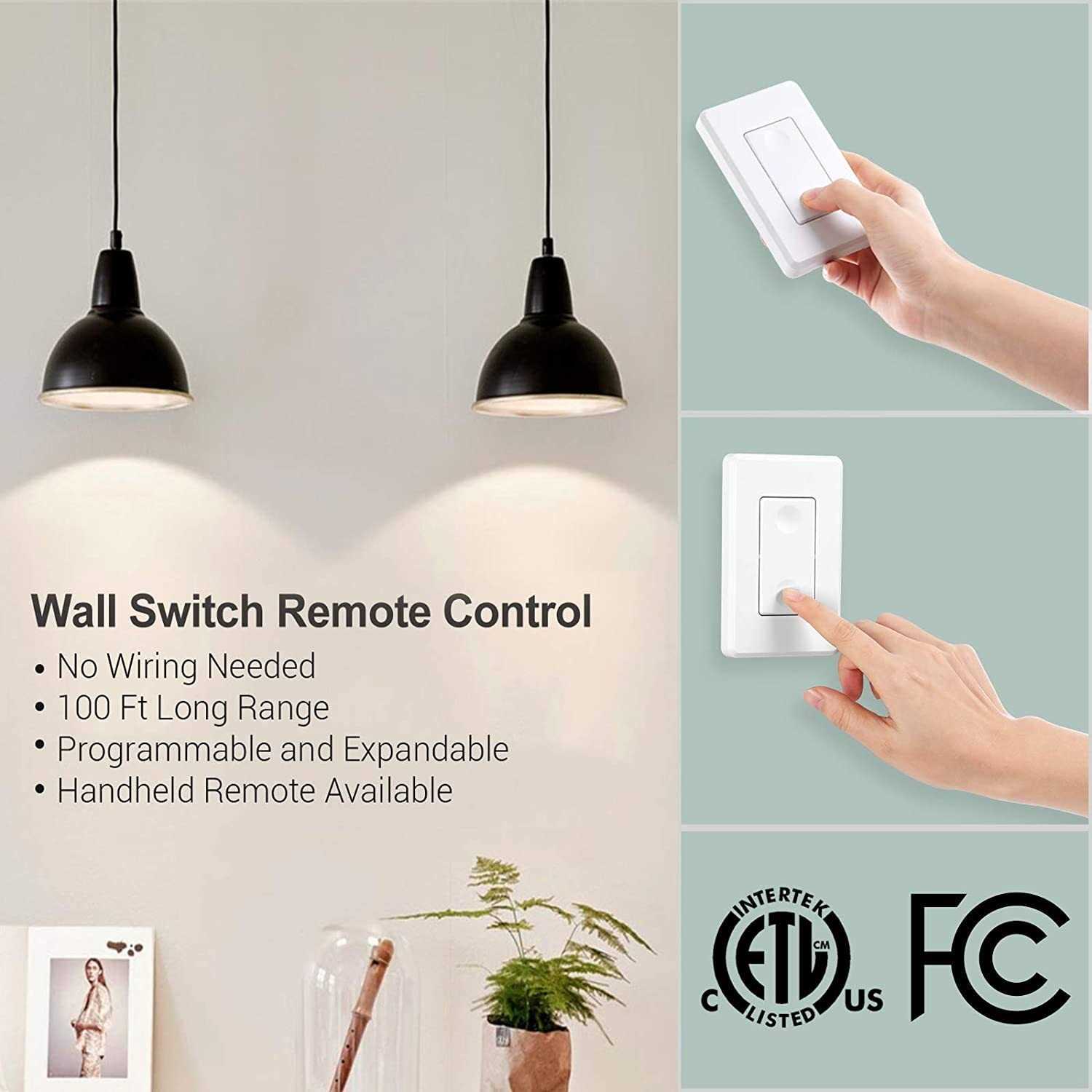 Dewenwils Remote Control Light Socket Wireless Remote Light Bulbs Switch System - Zenithce