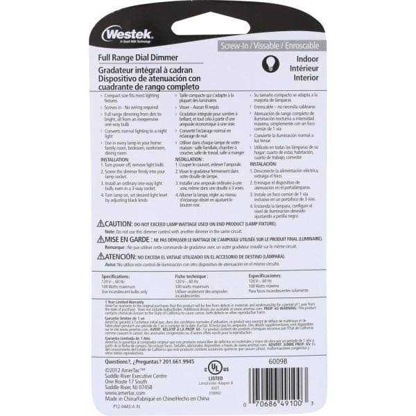 Westek Indoor Plug-In Corded Motion Activated Light Control MLC12BC-4 - Zenithce