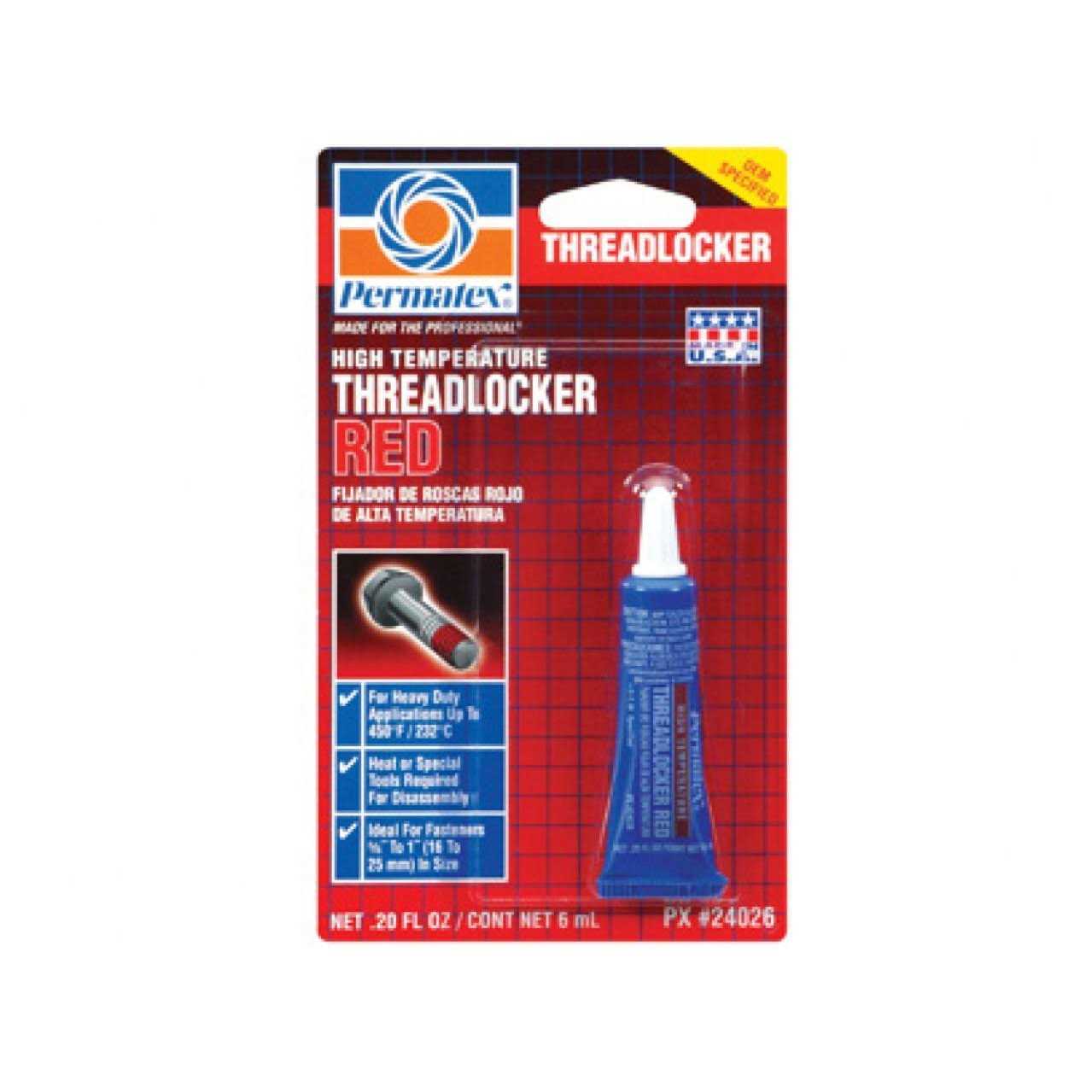 Permatex Red Threadlocker - Zenithce