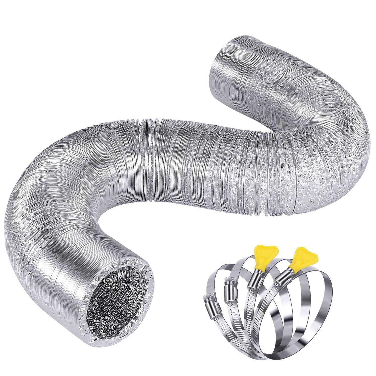Steelsoft Extra Thick Dryer Vent Duct Hose 4 inch 8 Feet Flexible - Zenithce