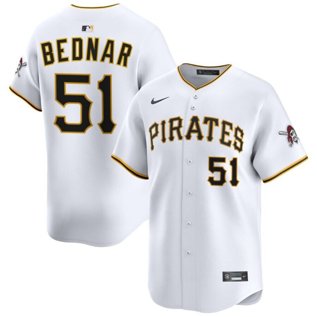 Pittsburgh Pirates #51 David Bednar White 2025 Home Limited Stitched Jersey - Zenithce