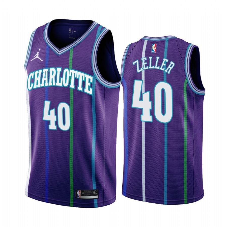 Hornets #40 Cody Zeller Purple 2019-20 Classic Edition Stitched Jersey - Zenithce
