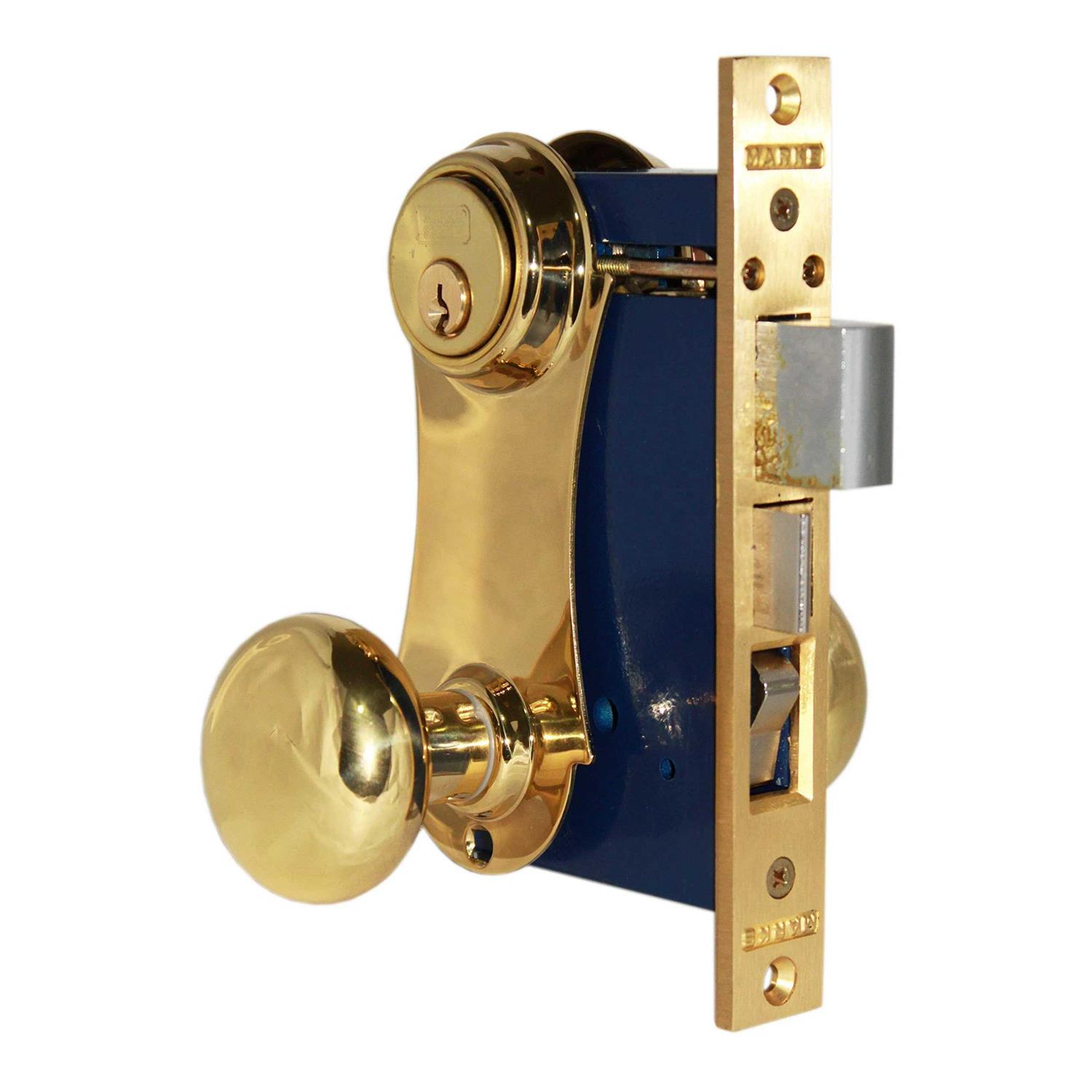 Marks 21AC Double Cylinder Iron Gate Ornamental Knob Plate Mortise Lock Set with 2-1/2 Backset 21ac/3-wrh - Zenithce