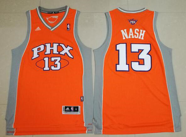 Phoenix Suns #13 Steve Nash Orange Stitched Adidas Revolution 30 Swingman Jersey - Zenithce