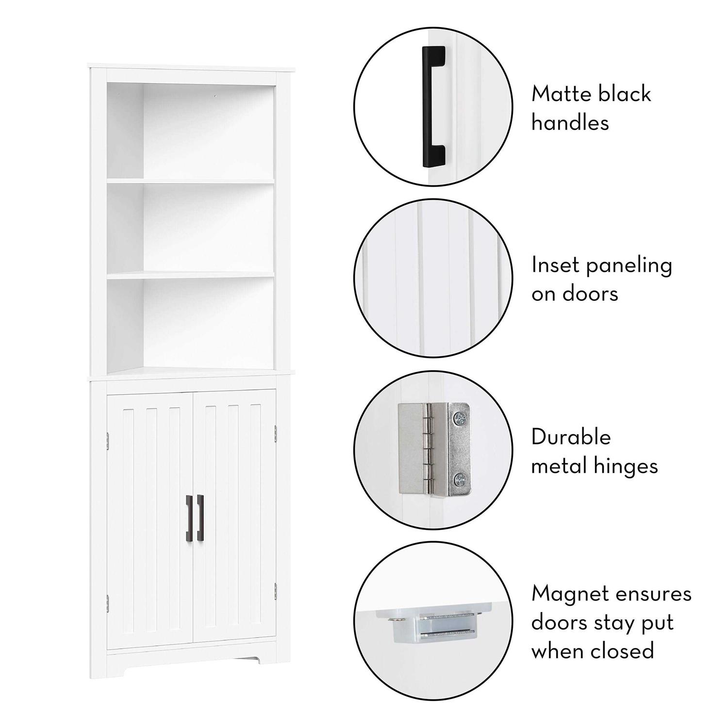 RiverRidge Home Danbury Two Door Corner Cabinet - Zenithce