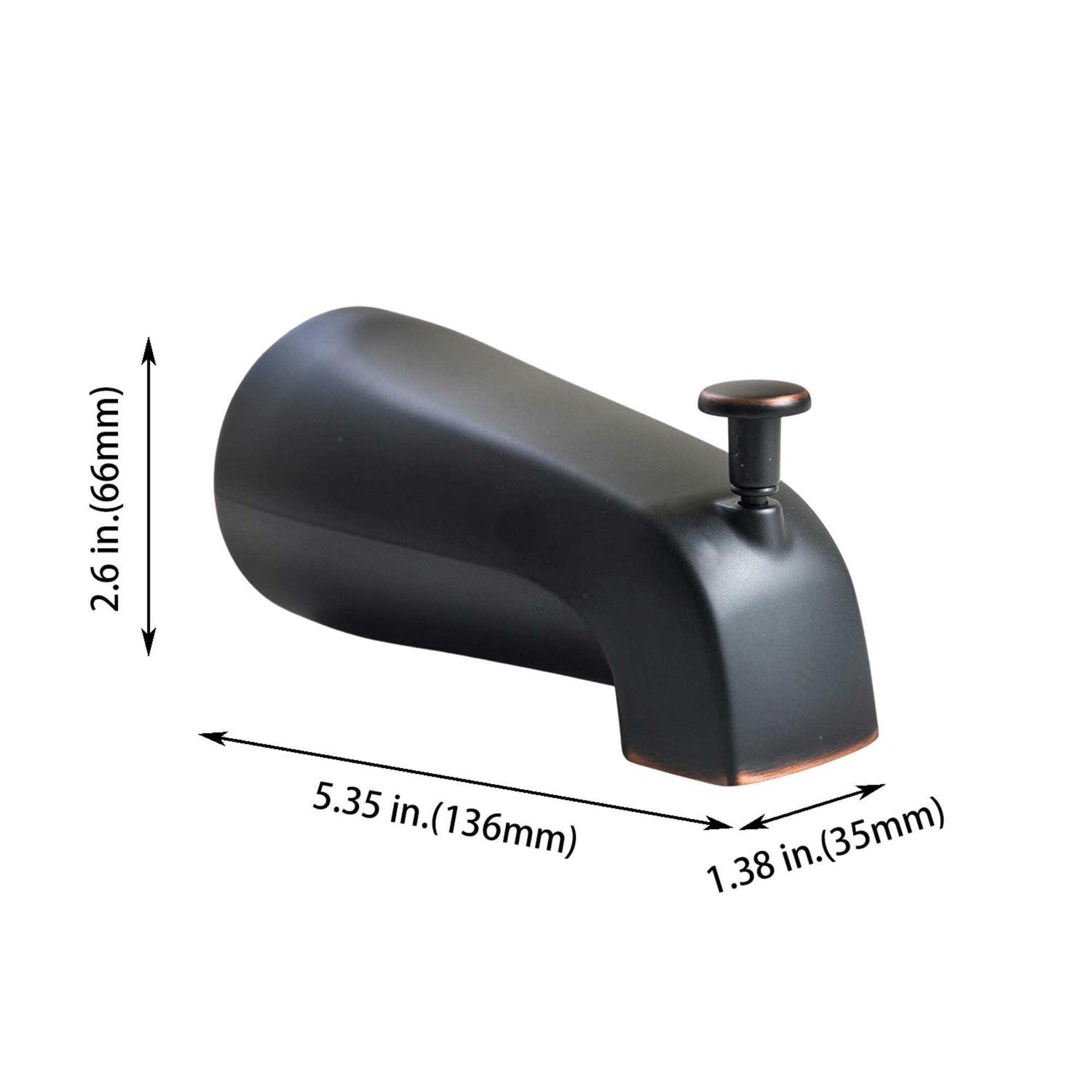 SENTO BETTER HOME BETTER LIFE SENTO Slip On Oil Bronze Universal Bathroom Tub Spout with Diverter - Zenithce