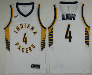 Indiana Pacers #4 Victor Oladipo New White 2017-2018 Swingman Stitched Jersey - Zenithce
