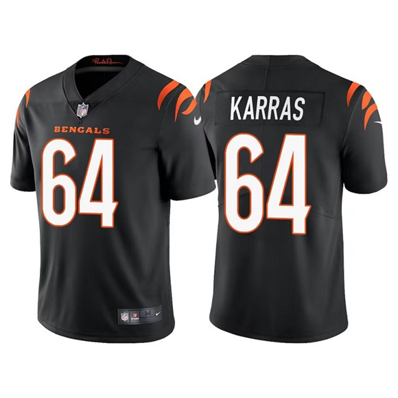 Cincinnati Bengals #64 Ted Karras Black Vapor Untouchable Limited Stitched Jersey - Zenithce