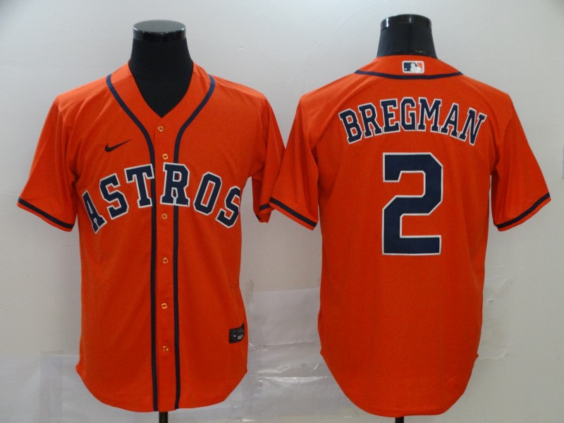 Houston Astros #2 Alex Bregman Orange Cool Base Stitched Jersey - Zenithce