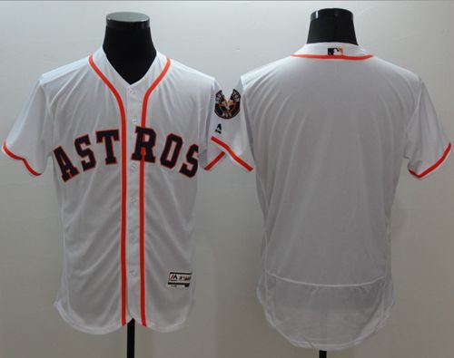 Astros Blank White Flexbase Authentic Collection Stitched Jersey - Zenithce