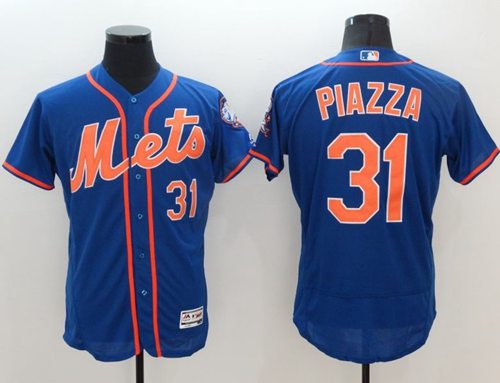 Mets #31 Mike Piazza Blue Flexbase Authentic Collection Stitched Jersey - Zenithce