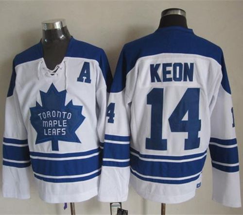 Maple Leafs #14 Dave Keon White CCM Throwback Third Stitched Jersey - Zenithce