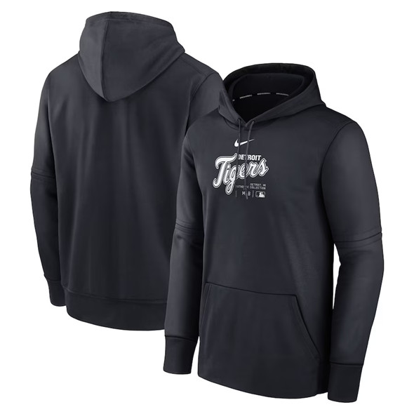 Detroit Tigers Navy Collection Practice Performance Pullover Hoodie - Zenithce