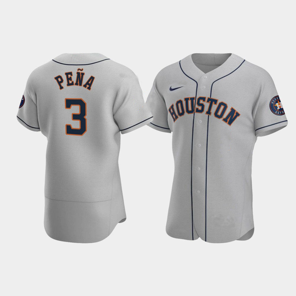 Houston Astros #3 Jeremy PeNa Gray Flex Base Stitched Jersey - Zenithce
