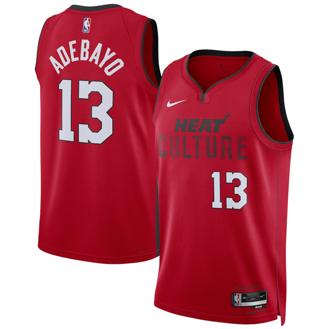 Miami Heat #13 Bam Adebayo Red 2024-25 City Edition Stitched Jersey - Zenithce