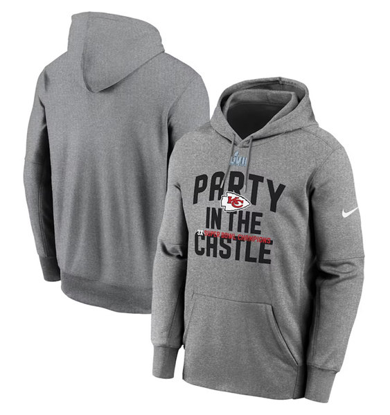 Kansas City Chiefs Gray Super Bowl LVII Champions Celebration Parade Pullover Hoodie - Zenithce