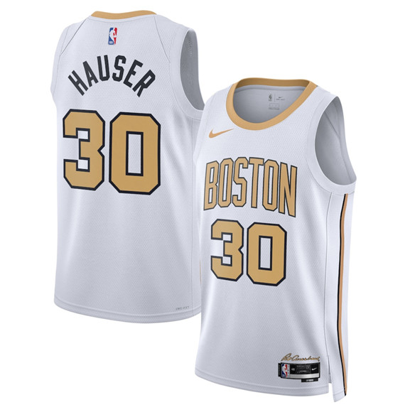 Boston Celtics #30 Sam Hauser White 2025-26 City Edition Swingman Stitched Jersey - Zenithce