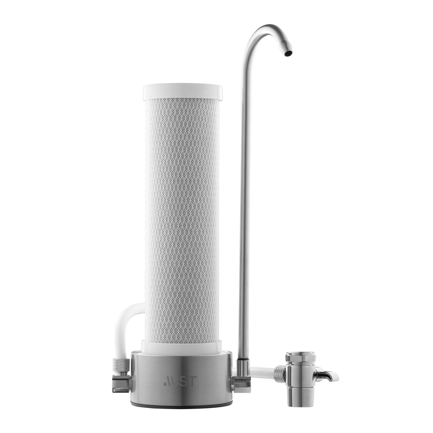 Mist Compact Chrome Filtering Shower Head, Replaceable Filter 15 Stage Filtration System Removes Chlorine and Bad Odor MSS082 - Zenithce