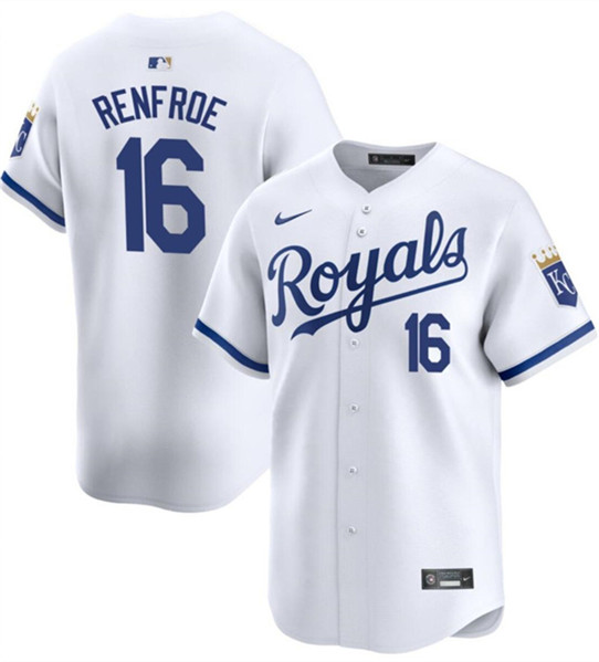 Kansas City Royals #16 Hunter Renfroe White 2024 Home Limited Cool Base Stitched Jersey - Zenithce