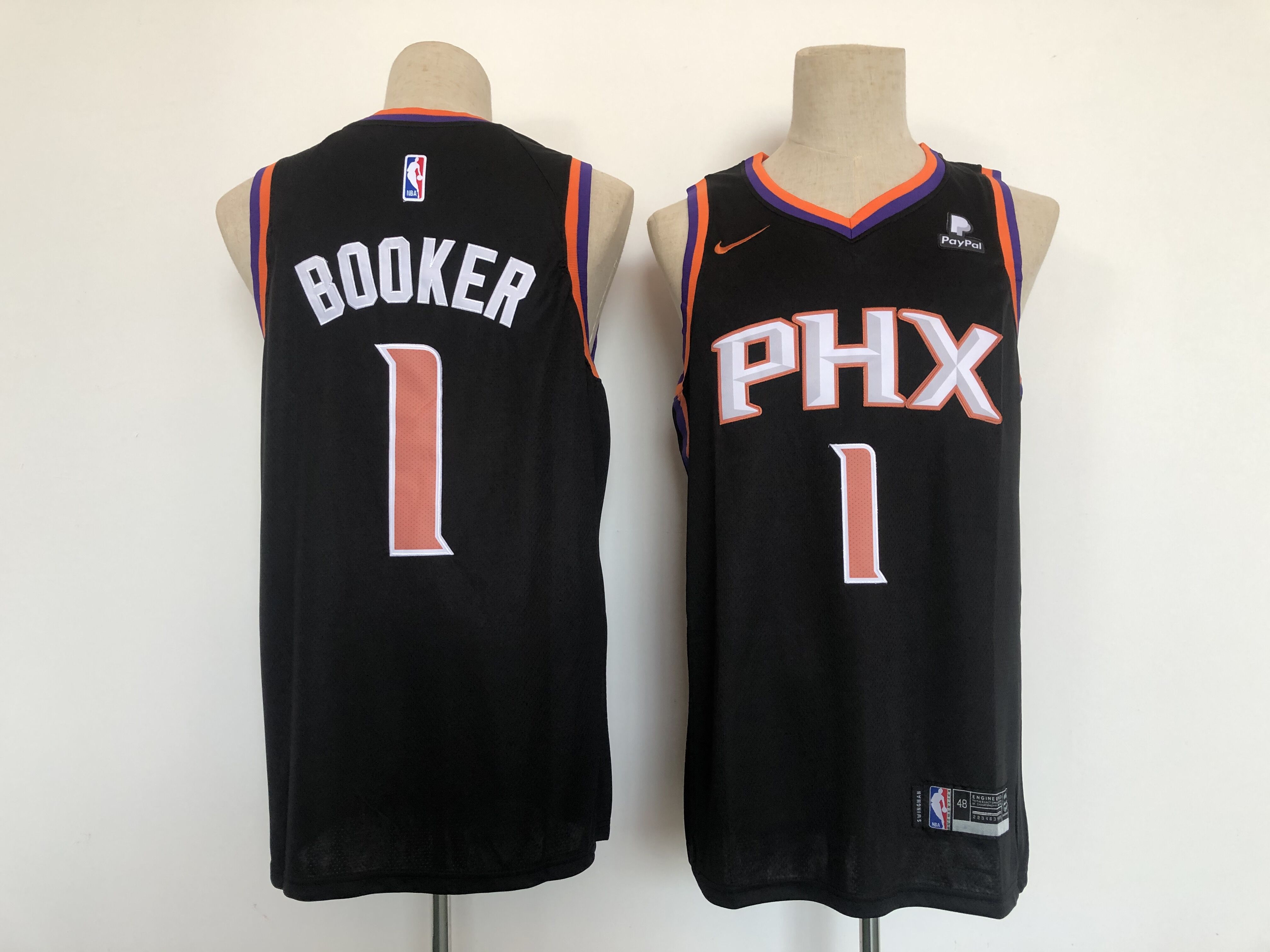 Phoenix Suns 1 Booker Black Game 2021 Jersey - Zenithce