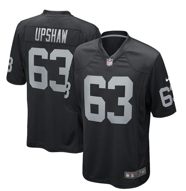 Las Vegas Raiders #63 Gene Upshaw Black Vapor Stitched Jersey - Zenithce