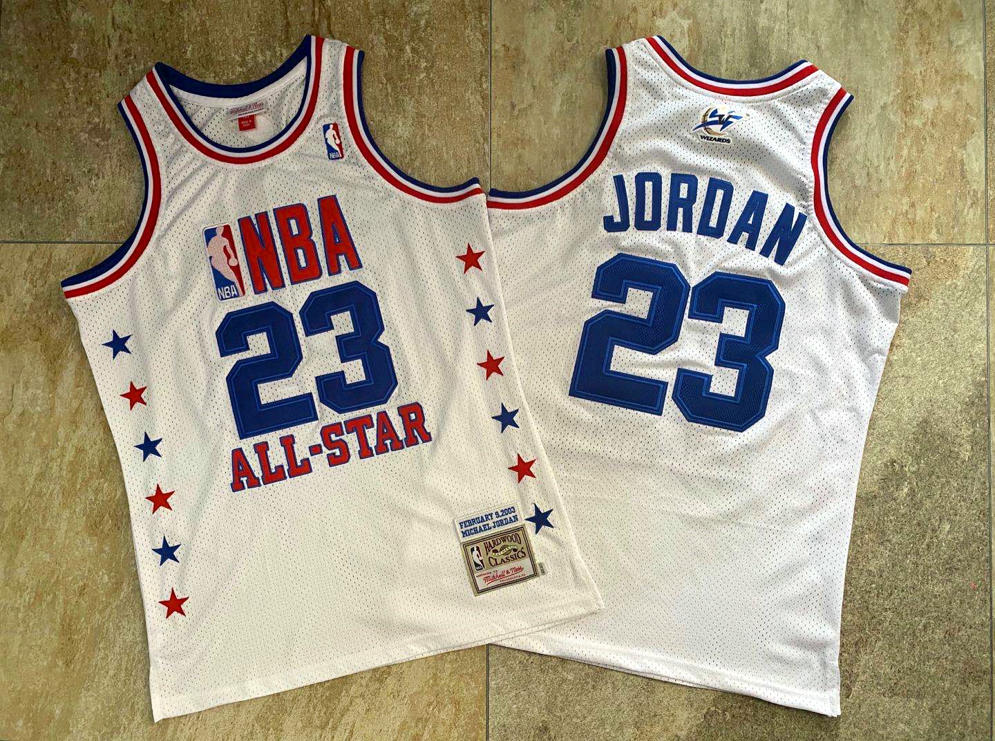 2003 All-Star #23 Michael Jordan White Swingman Throwback Jersey - Zenithce