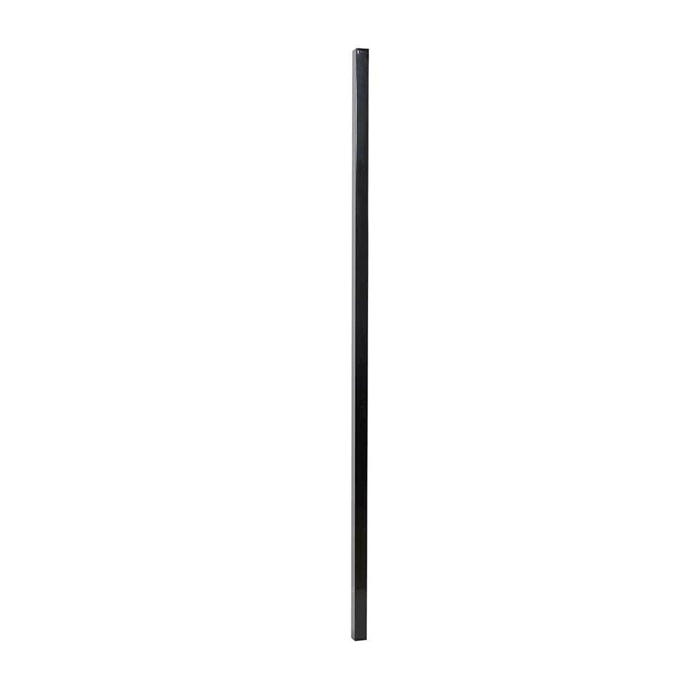 Fortress Building Products Versai 4-ft H x 5-ft W Gloss Black Powder-coated Galvanized Steel Spaced Picket Flat-top Privacy Walk-thru Fence Gate - Zenithce