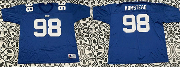 New York Giants #98 Jesse Armstead Blue Stitched Jersey - Zenithce