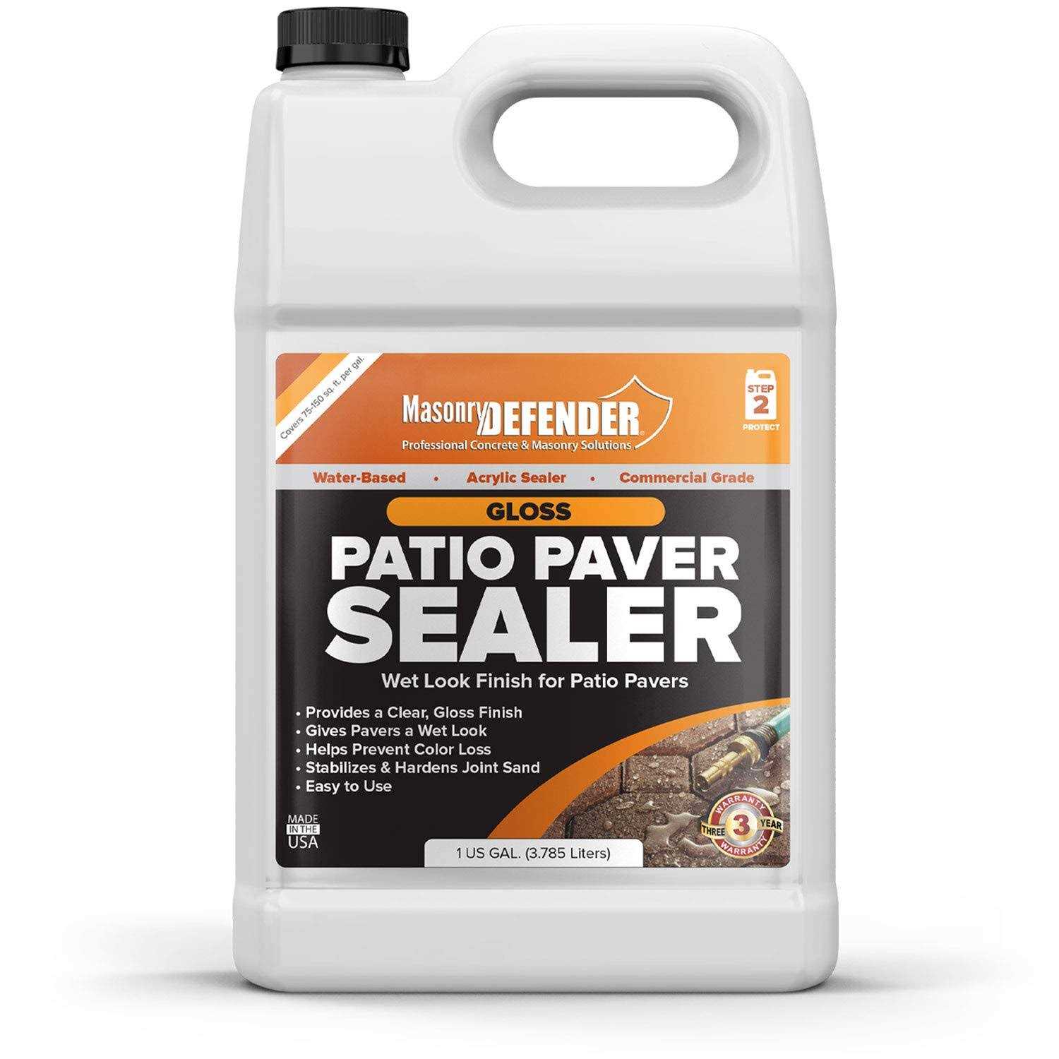 masonrydefender Gloss Wet Look Patio Paver Sealer 1 gal - Zenithce
