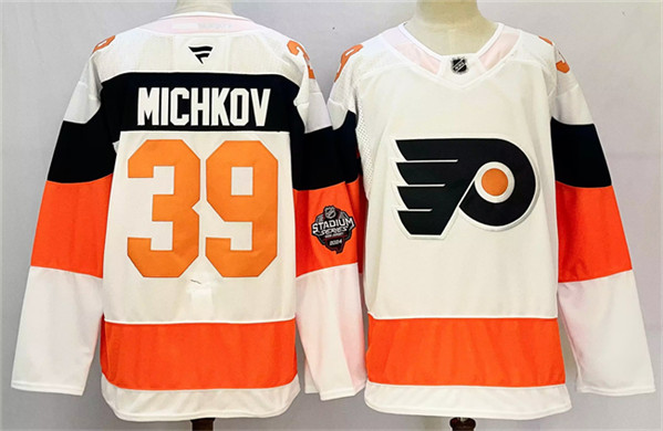 Philadelphia Flyers #39 Matvei Michkov White 2024-25 With A Patch Stitched Jersey - Zenithce