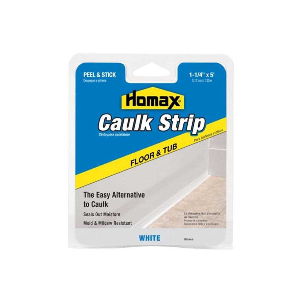 Homax 1.25 White Tub & Floor Caulk Strip HO310374 - Zenithce