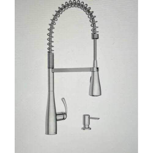 Moen Essie Single-Handle Spring Pulldown Sprayer Kitchen Faucet - Zenithce