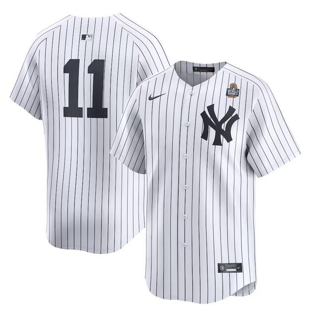 New York Yankees #11 Anthony Volpe White 2024 World Series Home Limited Stitched Jersey - Zenithce