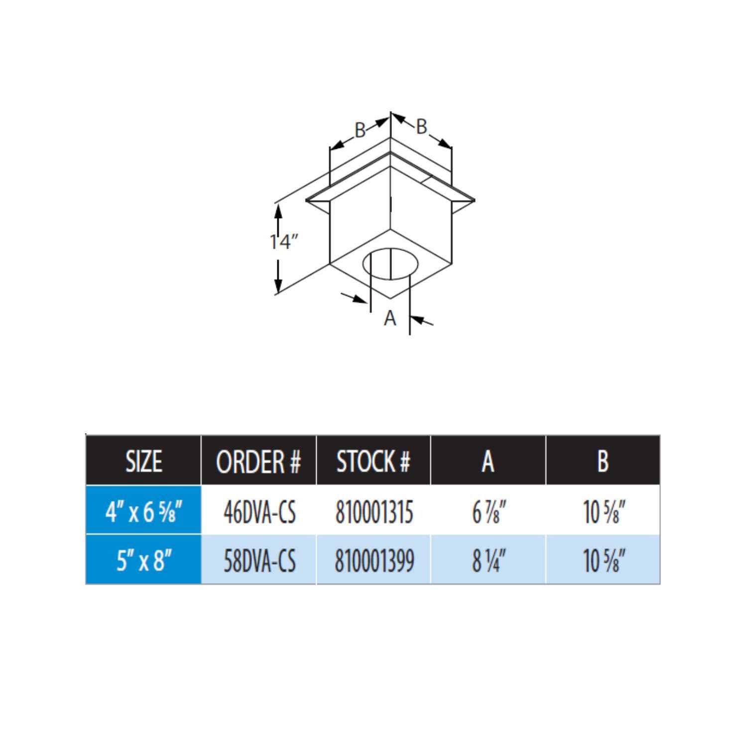 DuraVent DirectVent Pro Adjustable Roof Flashing 46DVA-F6 - Zenithce