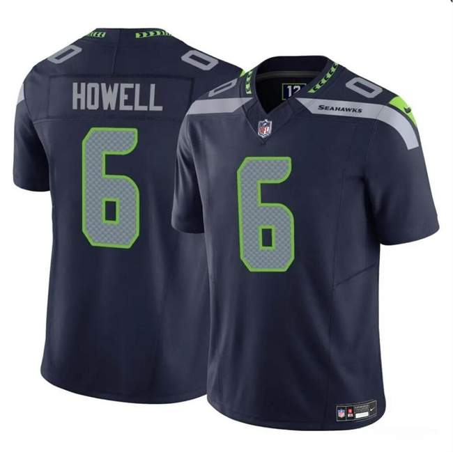 Seattle Seahawks #6 Sam Howell Navy 2023 F.U.S.E. Vapor Limited Stitched Jersey - Zenithce