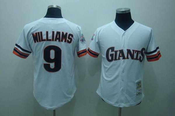 Mitchell And Ness Giants #9 Matt Williams Stitched White Throwback Jersey - Zenithce