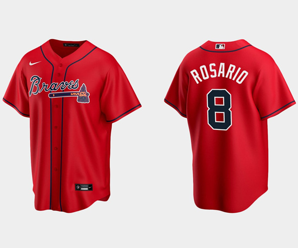 Atlanta Braves #8 Eddie Rosario Red Cool Base Stitched Jersey - Zenithce
