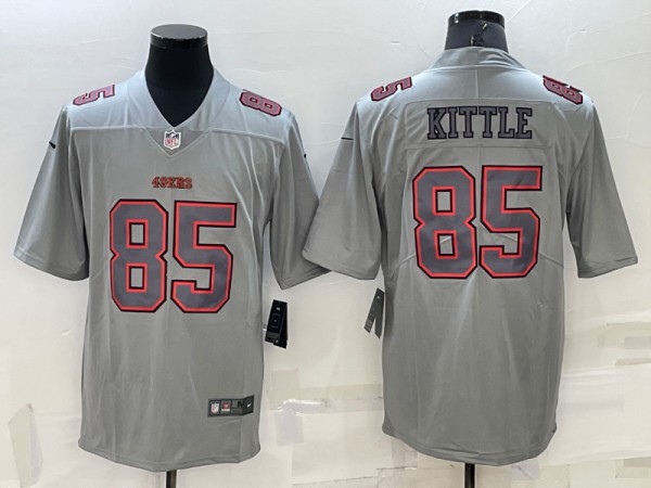 San Francisco 49ers #85 George Kittle Gray Atmosphere Fashion Stitched Jersey - Zenithce