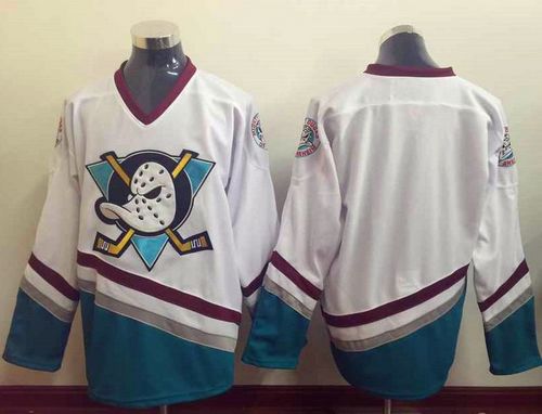 Ducks Blank White CCM Throwback Stitched Jersey - Zenithce
