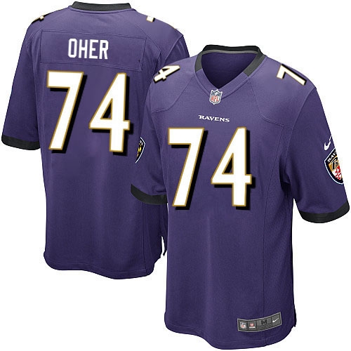 Baltimore Ravens #74 Michael Oher Purple Stitched Jersey - Zenithce