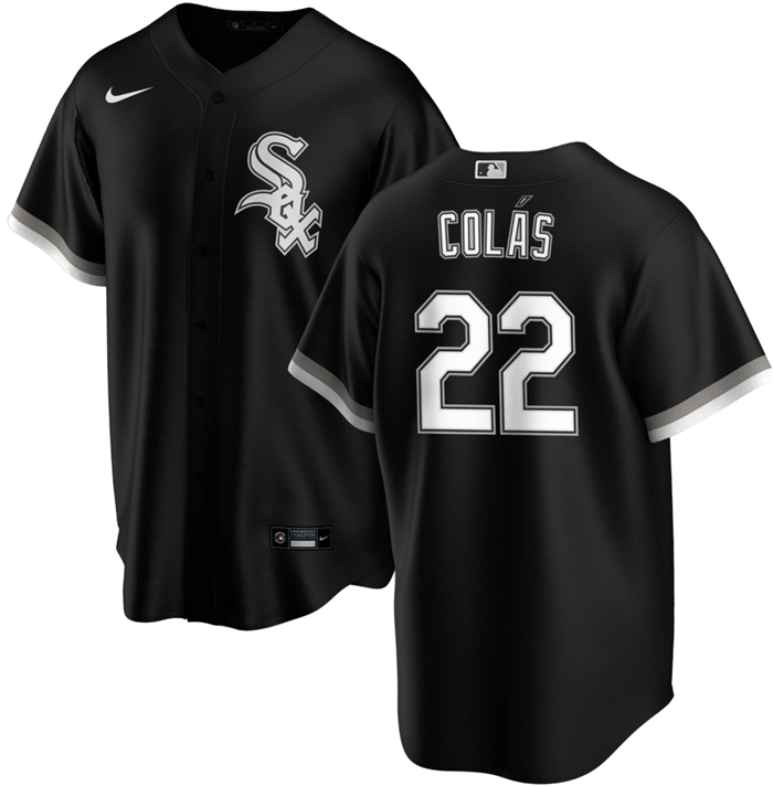 Chicago White Sox #22 Oscar Colás Black Cool Base Stitched Jersey - Zenithce