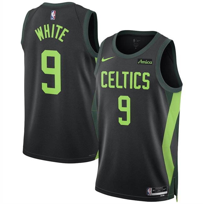 Boston Celtics #9 Derrick White Black 2024-25 City Edition Stitched Jersey - Zenithce