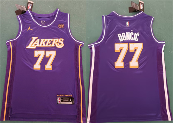 Los Angeles Lakers #77 Luka Don?i? Purple 2025 Statement Edition Stitched Jersey - Zenithce