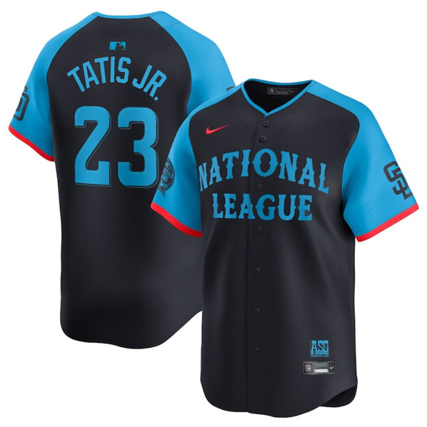 National League #23 Fernando Tatis Jr. Navy 2024 All-Star Limited Stitched Jersey - Zenithce
