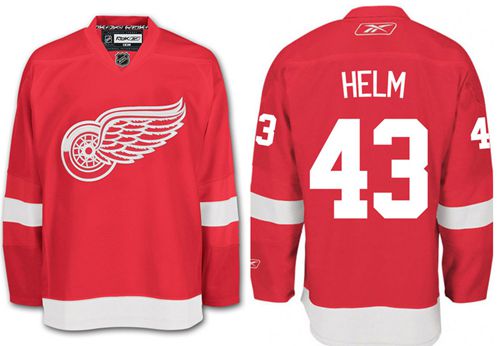 Red Wings #43 Darren Helm Red Stitched Jersey - Zenithce